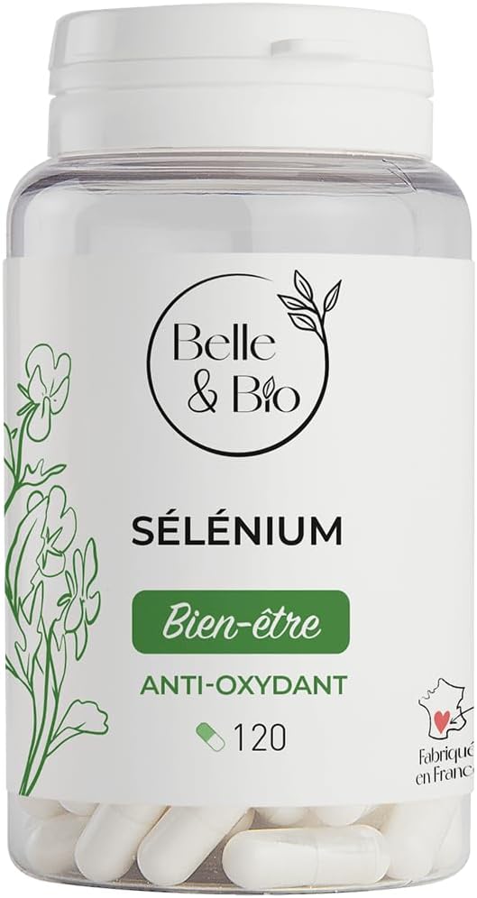 ANTIOXYDANT & OLIGO-ÉLÉMENT - Sélénium riche en vitamine C et vitamine E - 120 gélules - Cure 2 mois - Complément Alimentaire BELLE&BIO - Fabriqué en France Unique