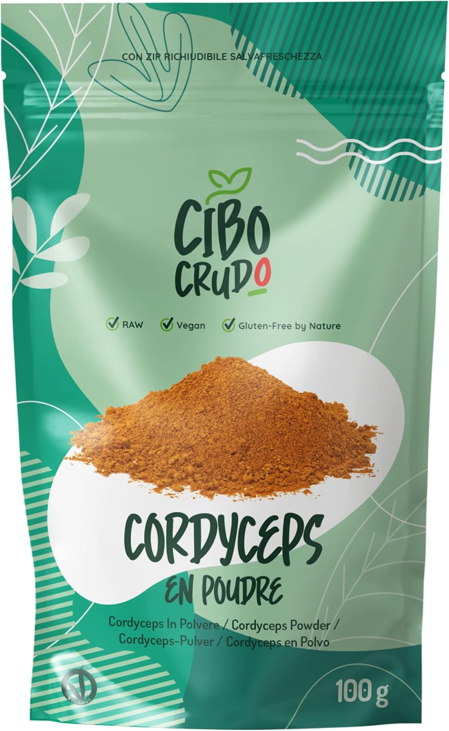 Cordyceps Sinensis Bio en Poudre - 100g - Cordyceps Militaris Crue - Riche en Propriétés et Bienfaits des Champignons - Cordyceps 100 g (Lot de 1)