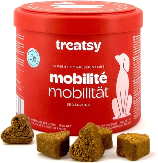 Complément Alimentaire Chien Mobilité Articulations - Collagène Type 1 & 2, glucosamine, Moule Verte, MSM - Recommandé par Les vétérinaires