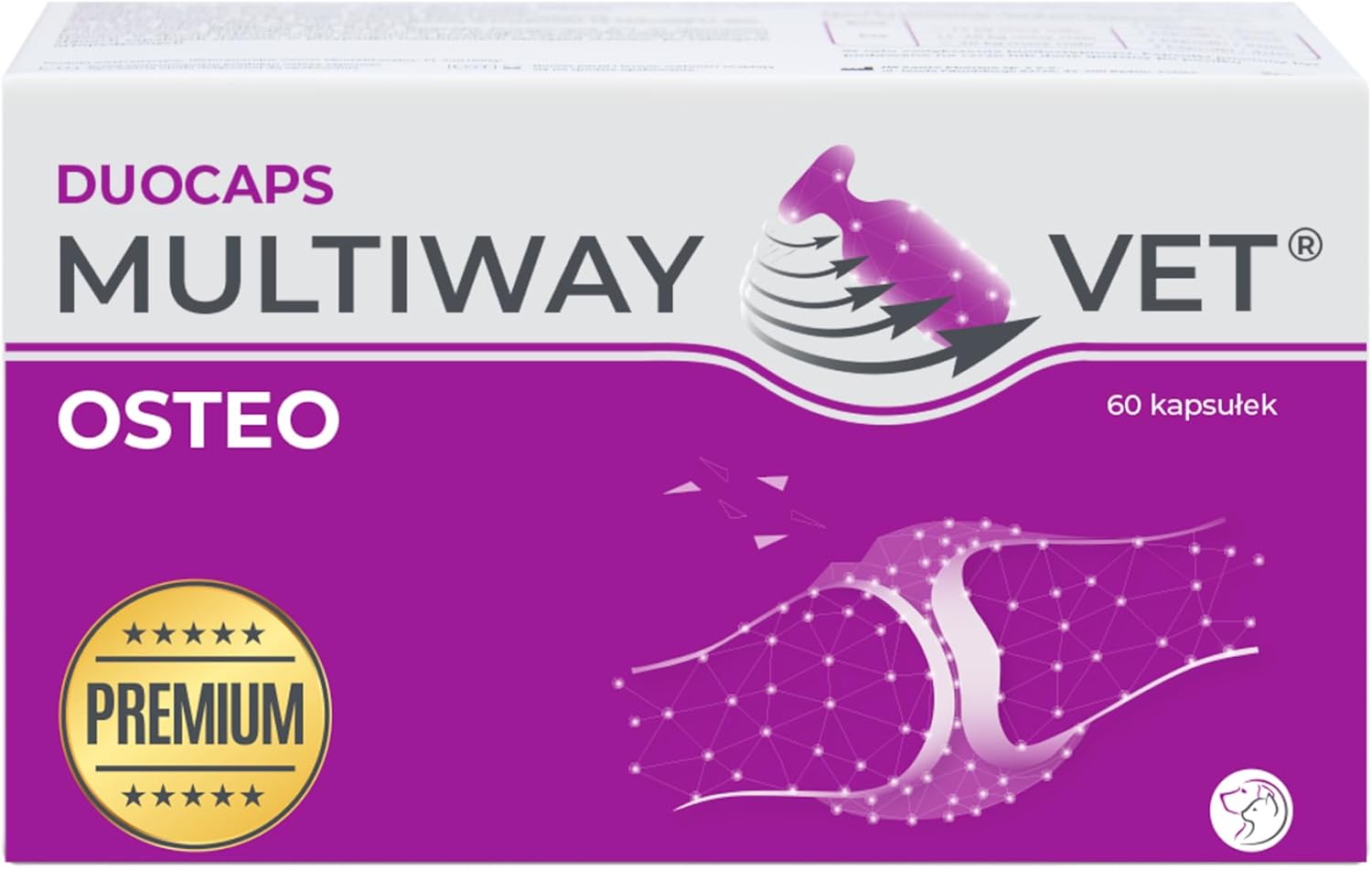 Multiway Vet - Comprimés Articulaires Professionnels pour Chiens Ostéo – Glucosamine et Collagène – Protection des Articulations et des Os – 60 Comprimés