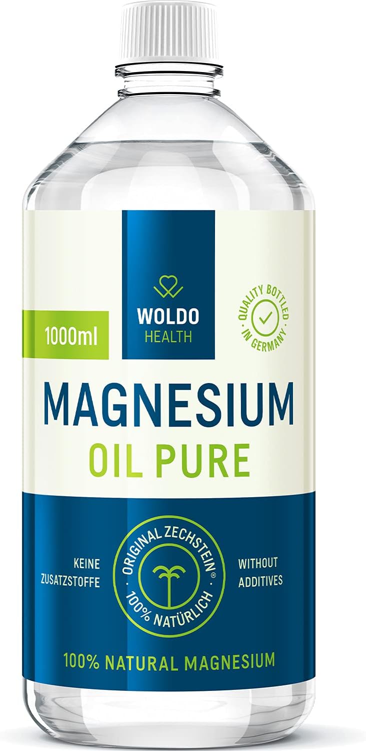 Huile de magnésium liquide Zechstein Chlorure de magnésium 1 litre - à diluer facilement pour l'application sur la main