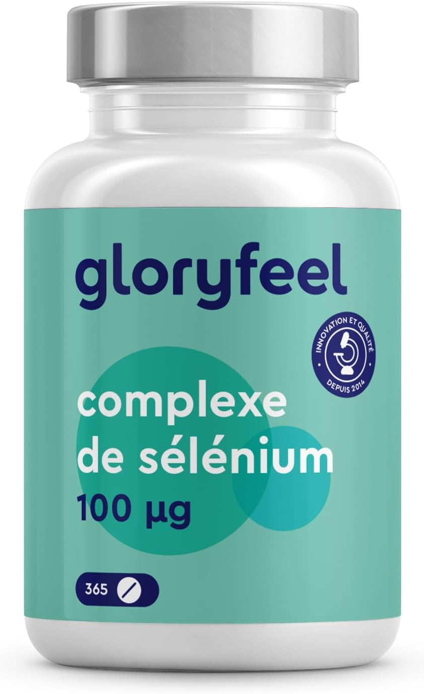 Sélénium Pur avec 100 µg par Dose (365 Comprimés), 1 An D'Approvisionnement, Contribue à une Fonction Thyroïdienne Normale, Soutien le Système Immunitaire, 100% Végétalien, Sans Additifs