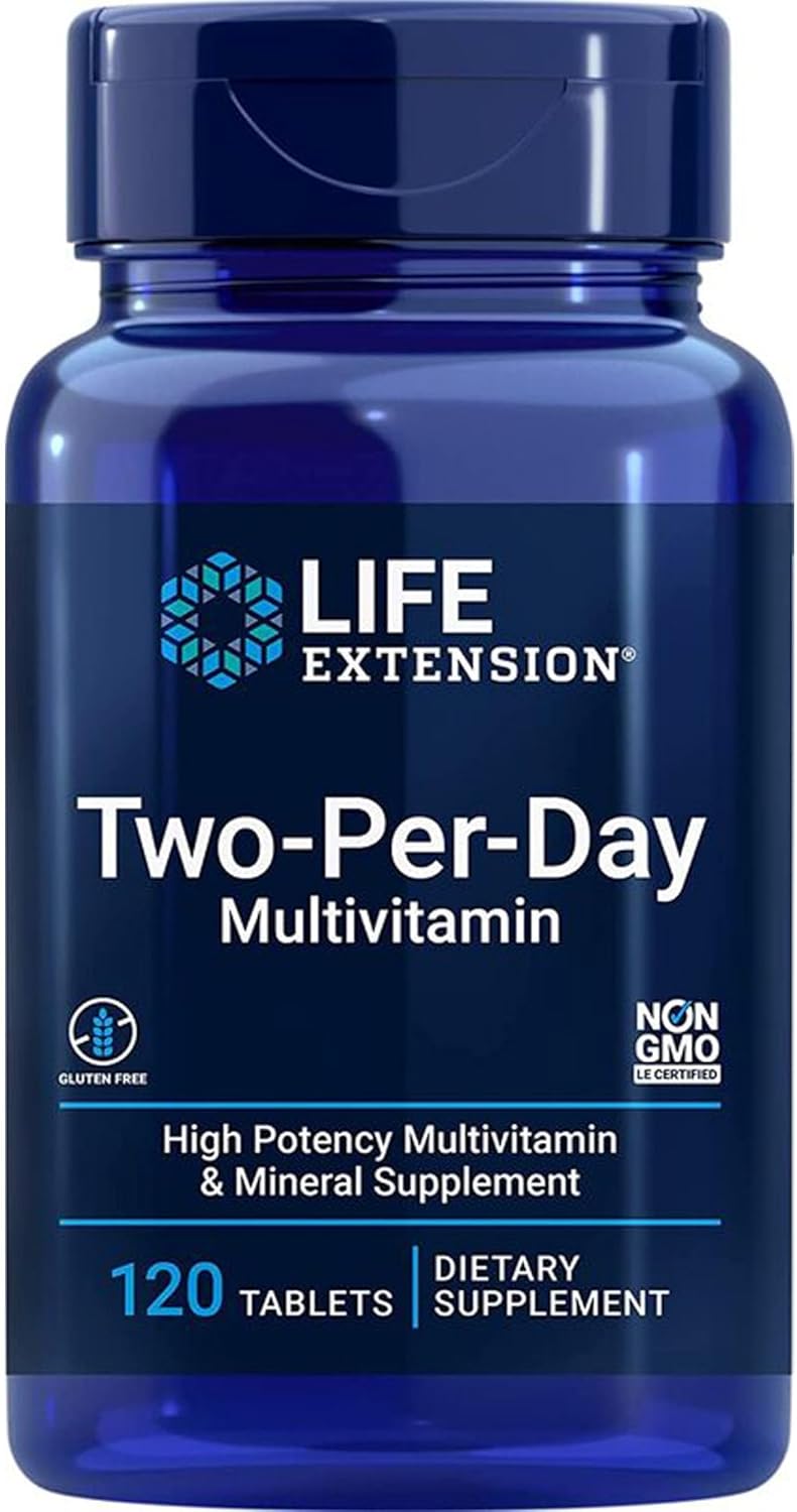 , Multivitamin Two per Day, 120 Comprimés, Sans Gluten, Sans Soja, Sans OGM
