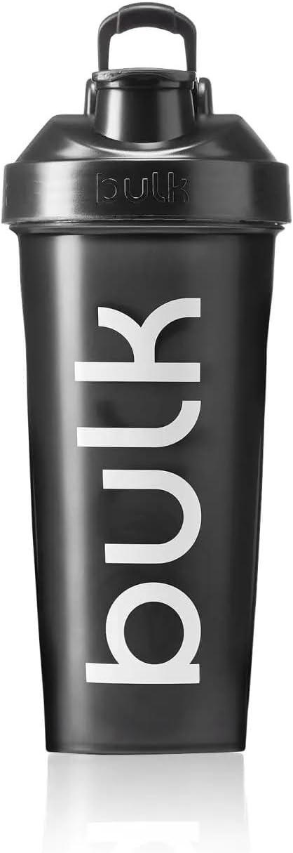 Shaker XL Iconic, 1 Litre, Noir Metallisé, Bouchon à vis antifuite, Boule de mélange pour des shakes fluides, Sans BPA, Passe au lave-vaisselle, Idéal pour les shakes protéinés