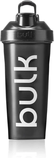 Shaker XL Iconic, 1 Litre, Noir Metallisé, Bouchon à vis antifuite, Boule de mélange pour des shakes fluides, Sans BPA, Passe au lave-vaisselle, Idéal pour les shakes protéinés