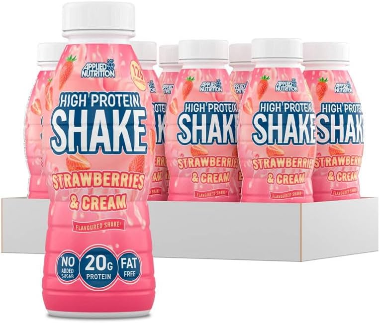 Ready To Drink High Protein Shake Strawberry & Cream 8X330ml