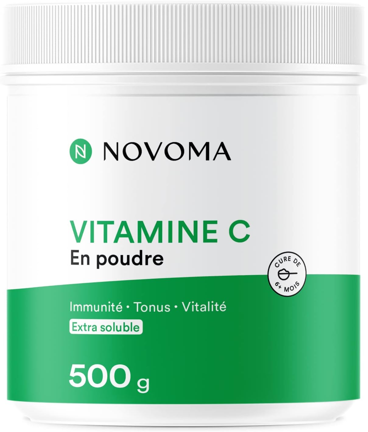Vitamine C Pure 500g, 1000mg par dose, Acide L-Ascorbique en Poudre Ultra Fine, Puissant Antioxydant, Système Immunitaire & Fatigue, Cuillère Doseuse Incluse 500 g (Lot de 1)