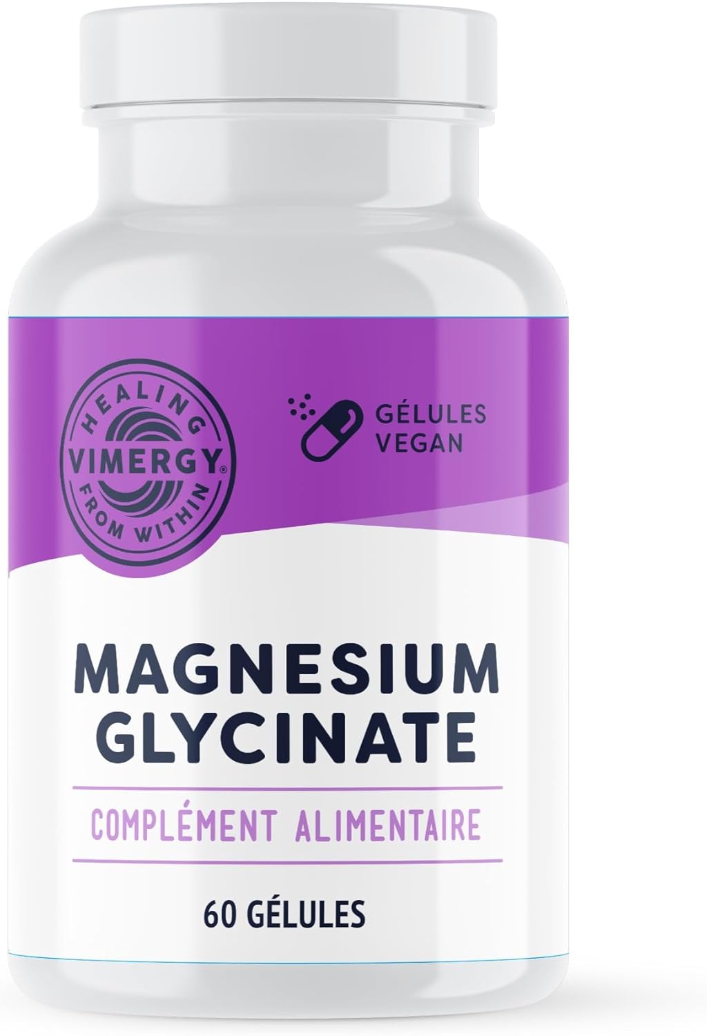 Magnésium Glycinate – 30 Portions Format Test – Énergie et Réduction de la Fatigue – Complément de Magnésium Doux pour les Intestins - Curcuma et Gingembre – Sans Gluten Céto/Paléo sans OGM 60 unité (Lot de 1)