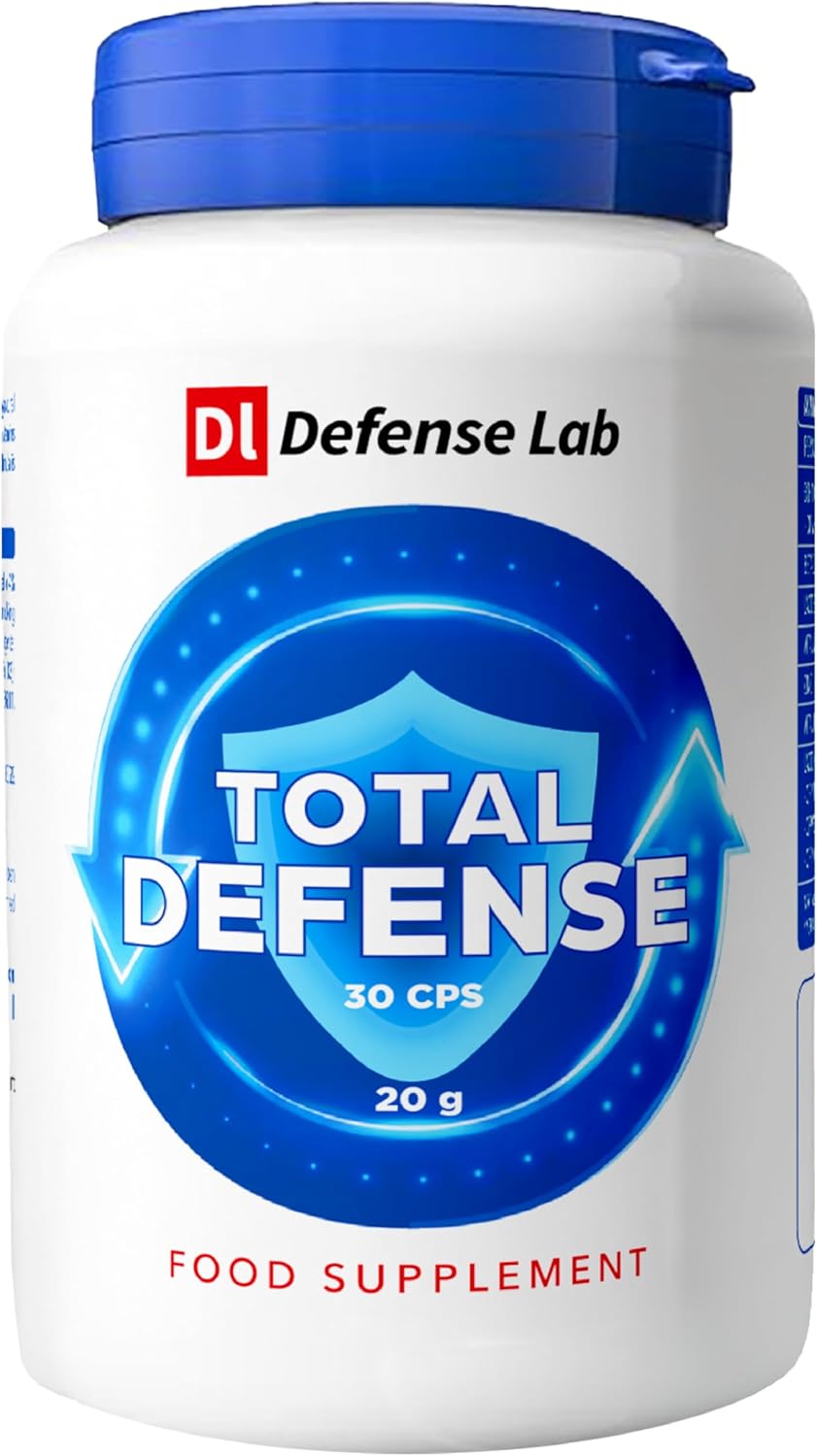 TOTAL DEFENSE, Immunité Adulte, Complément Alimentaire Defense Immunitaire avec Échinacée, Lactoferrine, Betaglucans, Zinc, Vitamines et Probiotiques, Principes Actifs évalués dans 23 000 études