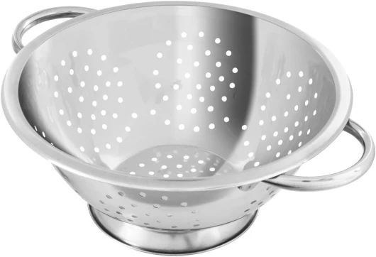 28300 Passoire INOX, passoire avec anses, passoire de Cuisine, Acier Inoxydable, Argenté, 24 x 11 cm