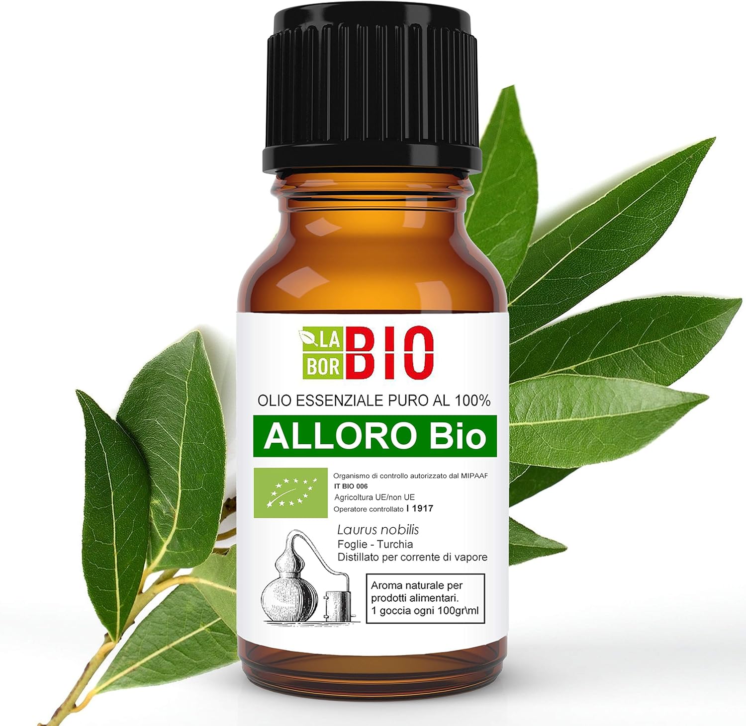Laurier Bio Huile Essentielle 100% Pure 5 ml - Aromatherapie Thérapeutique Alimentaire - Laborbio Laurier 5 ml (Lot de 1)