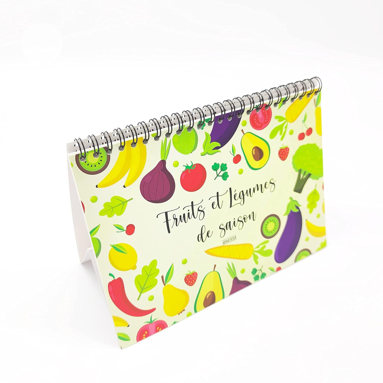 Fruits et Légumes de saison - Calendrier perpétuel à suivre au fil des mois - Livre de cuisine chaque année - Format 21 x 15 cm (A5) - Idée cadeau