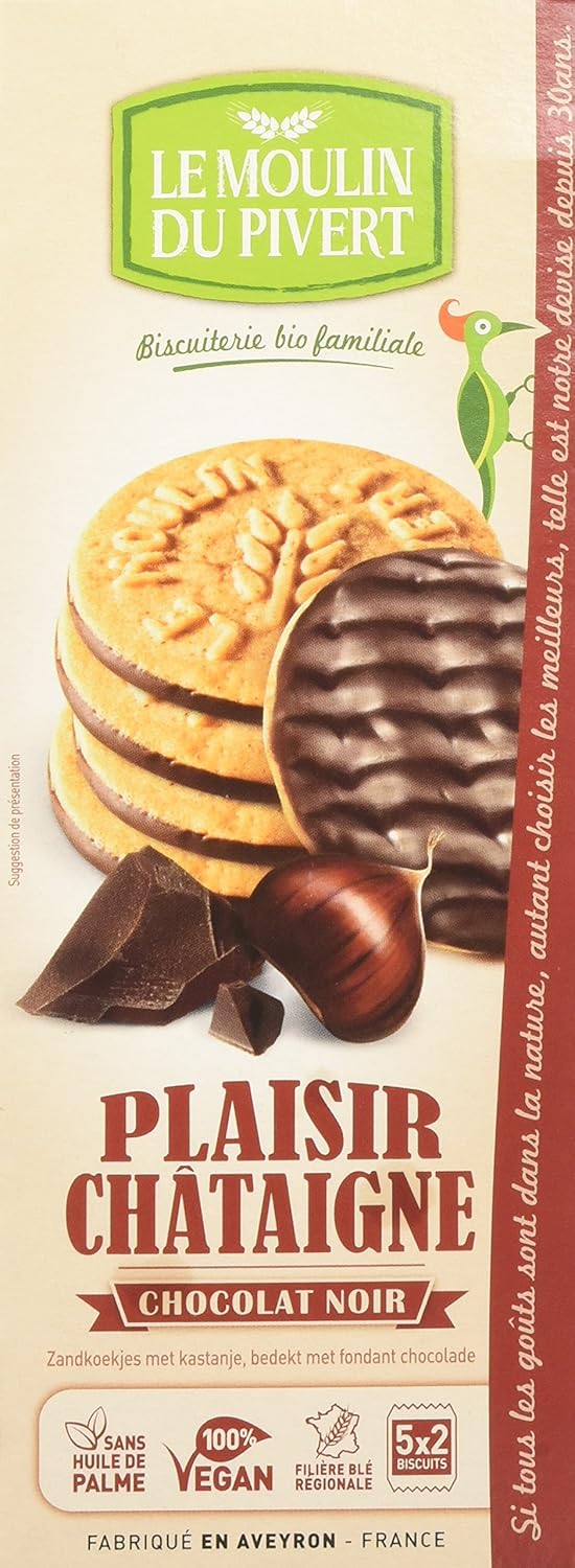 Moulin Pivert Plaisir Châtaignes au Chocolat Noir 130 g