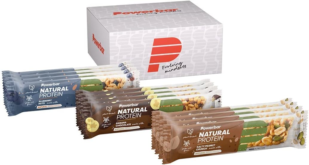 Boîte de protéines naturelles multiflavour - 12 x 40 g - Barres protéinées végétaliennes + ingrédients naturels