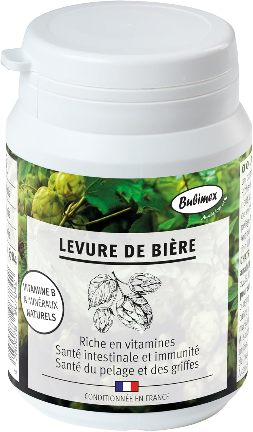 Poudre de Levure de Bière - Complément Alimentaire pour Chien & Chat - Santé Intestinale, Immunité & Beauté du Pelage - 100% Levure de Bière - 60 g Poudre Levure de Bière 60 g