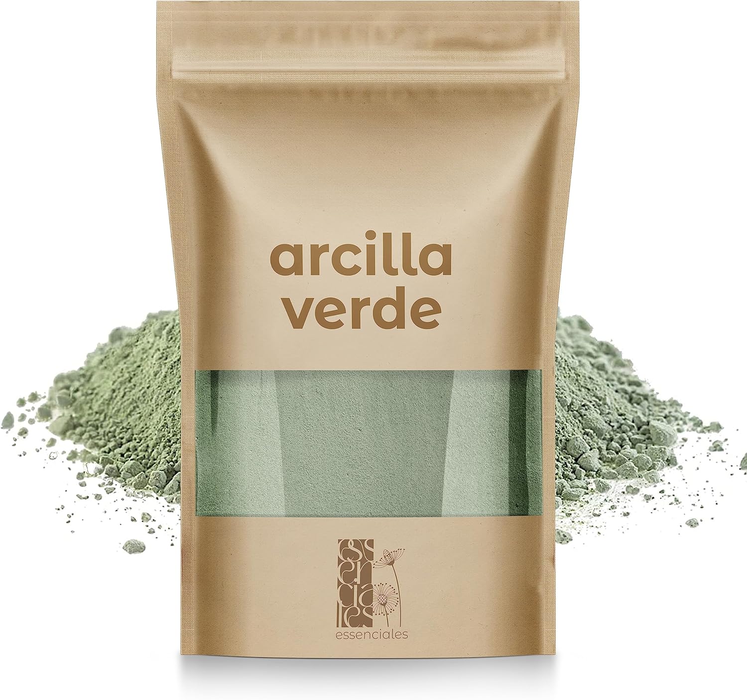 Argile Verte en Poudre - Prete à l'emploi en masque et cataplasme - 500g ESSENCIALES