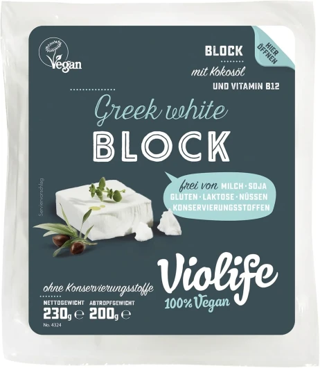 Veggie Violife Greek white Block (Alternative végane au fromage) 200g