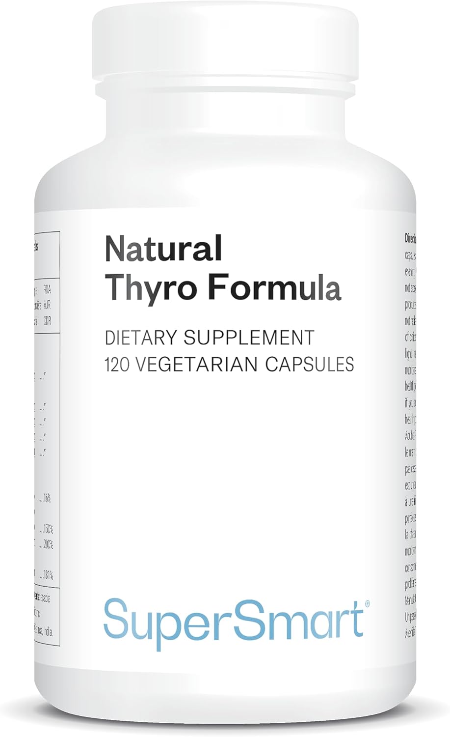 Natural Thyro Formula - Complément alimentaire pour la Thyroïde - Iode, Sélénium, Zinc et Vitamines - Formule à base de nutriments essentiels - SuperSmart