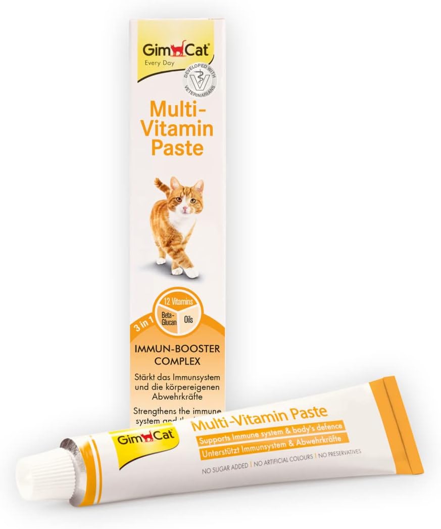 Pâte Multi-Vitamin - Snack bon pour la santé des chats, active les défenses de l’organisme et renforce le système immunitaire - 1 tube (1 à 50 g) 1 x 50 g