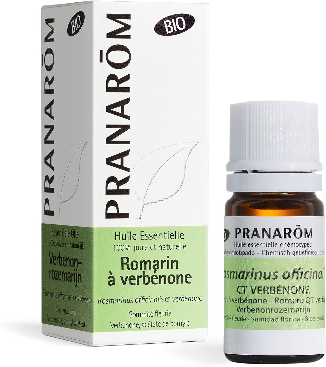 PRANARÔM - Romarins officinales ct verbénone Bio - Huile Essentielle Chémotypée - Pour Cosmétiques - 100% Pure Et Naturelle - HECT - 5 ml