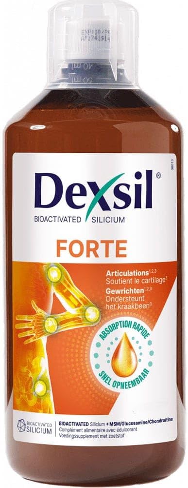 Forte Articulations Solution Buvable Complément Alimentaire à Base de Silicium Organique/MSM/Glucosamine/Chondroïtine/Ortie, 500 ml