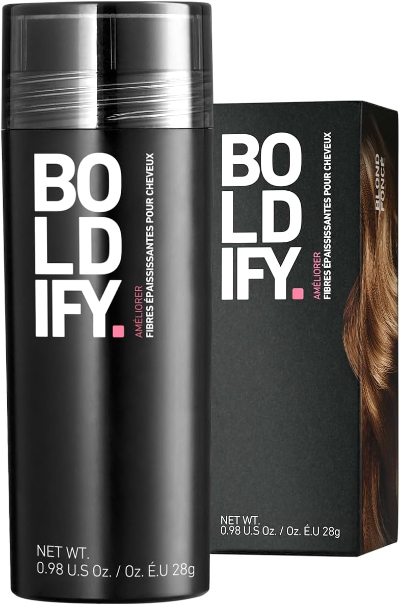 Fibres Capillaires Naturelles - 28g - Poudre Densifiante Cheveux - Poudre Cheveux Pour Cheveux Clairsemés - Masque la Perte de Cheveux en 15 Secondes - Pour Femmes et Hommes (Blond Foncé) 28 g (Lot de 1) Blond foncé