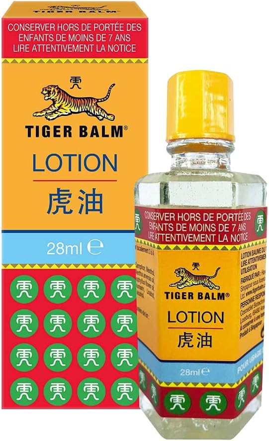 Lotion BAUME DU TIGRE - Version Liquide du BAUME DU TIGRE Rouge - En massage en cas de Tensions, ou Avant l'Effort - Contient du Camphre et des Huiles Essentielles