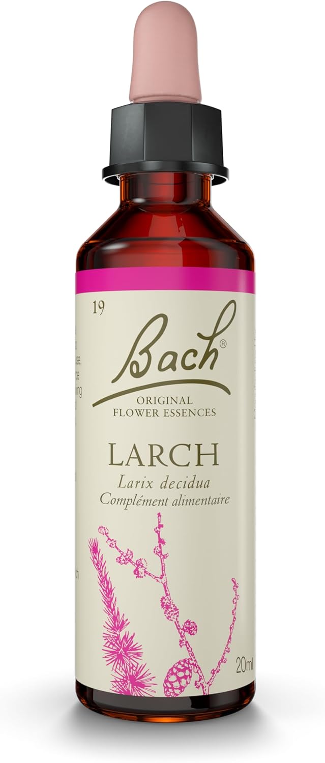 FLEURS DE BACH ORIGINAL - Larch No 19 - Pour plus de sûreté - Aide à être plus sûr de ses capacités - Élixir floral naturel pour le bien-être émotionnel - Compte-Gouttes 20ml - Vegan 20 ml (Lot de 1) Sûreté