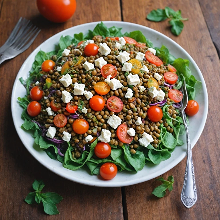 Une salade de lentilles et feta pour une alimentation équilibrée