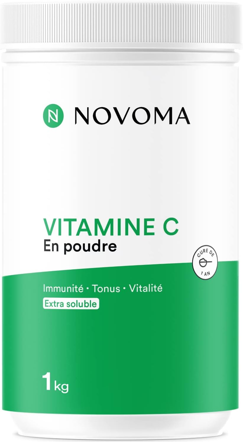 Vitamine C Pure 1kg, 1000mg par dose, Acide L-Ascorbique en Poudre Ultra Fine, Puissant Antioxydant, Système Immunitaire & Fatigue, Cuillère Doseuse Incluse 1 kg (Lot de 1)