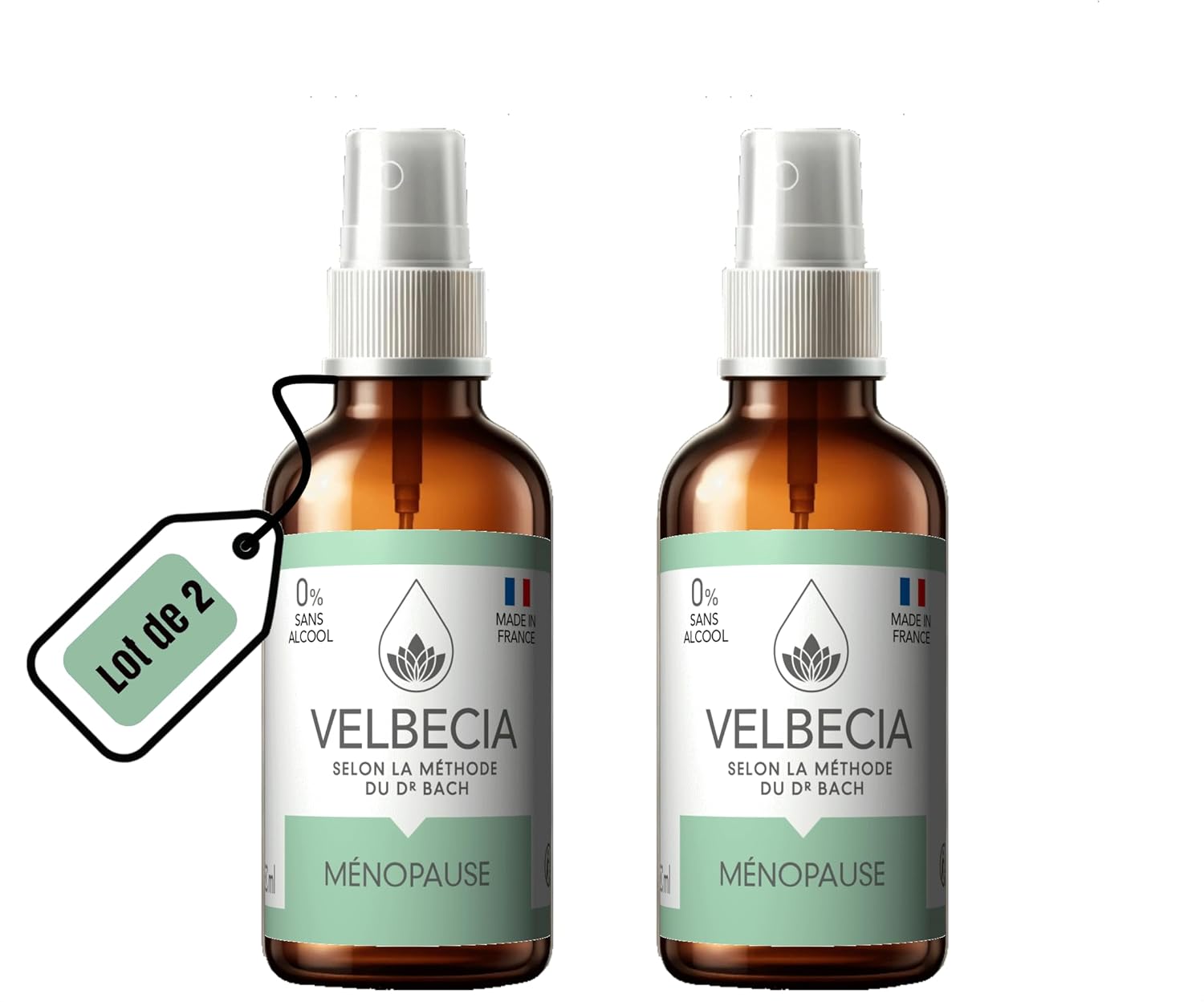 ® - Fleurs du Dr Bach Ménopause 30ml +1 OFFERT - SANS ALCOOL - Bouffées de chaleur, sommeil perturbé, sueurs nocturnes, irritabilité, sautes d’humeur - Spray Utilisation facile