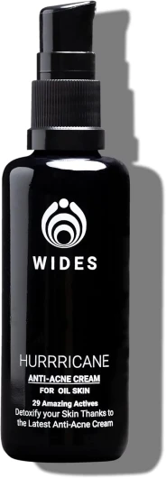 HURRRICANE - Crème anti-acné naturelle pour les hommes - Réduit les boutons et les points noirs - Crème légère avec 29 ingrédients actifs naturels - Revitalisant, antioxydant et détoxifiant