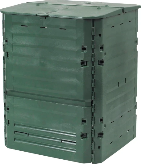 GARANTIA Thermo-King Composteur de Jardin 900L Vert – Bac à Compost extérieur Robuste – Composteur Grande capacité pour déchets organiques – Bacs à Compost Pratiques pour Potager et Jardin