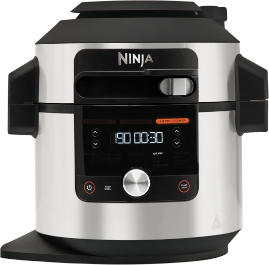 Multicuiseur Foodi MAX Air Fryer, SmartLid, 12 fonctions de cuisson, 7.5L, Autocuiseur 12 en 1, Cuisson sous pression, Friture à l'air, Cuisson lente et plus, Acier inoxydable, OL650EU Multicuiseur MAX 12-en-1, 7.5L Acier Inoxydable