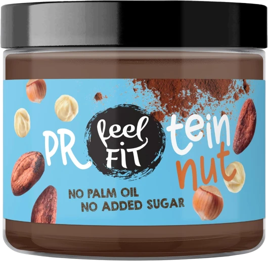 Protein Nut, Pâte à tartiner, cacao et noisette, sans sucre ajouté, sans huile de palme, crème protéinée 19%, 200g Protein NUT creme 200g 200g