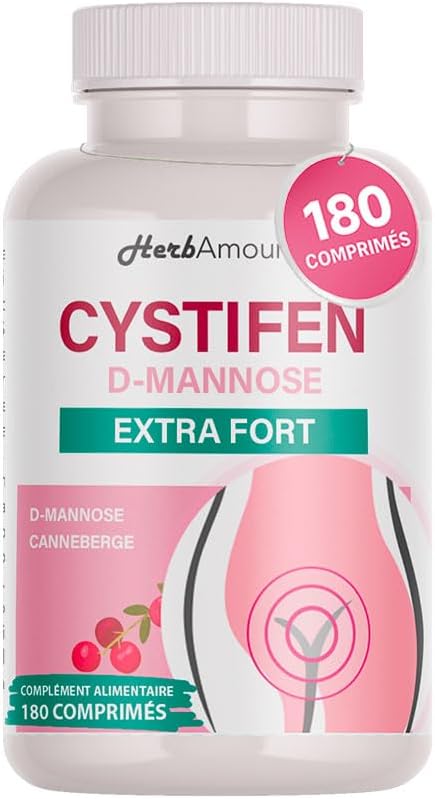 D-MANNOSE (Stock pour 6 mois) 180 Comprimés Haute Dose et Absorption I D-Mannose De 500 mg - + Canneberge E.S - De 40 mg - - Sans Gluten, Lactose, Sucres et Soja