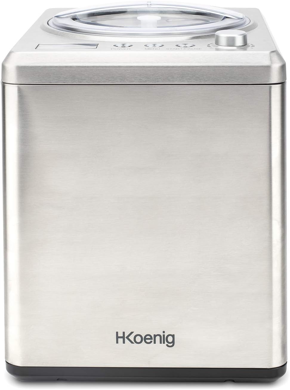 H.Koenig Sorbetière Turbine à Glace Professionnelle HF340, Machine à Glace Electrique 2L, 180 W, Réfrigérante & Maintien du Froid - Sorbet et Crème Glacée