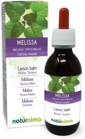 Mélisse (Melissa officinalis) feuilles Teinture Mère sans alcool Naturalma - Extrait liquide gouttes 120 ml - Complément alimentaire - Végétalien ou végan Sans alcool 120 ml (Lot de 1)