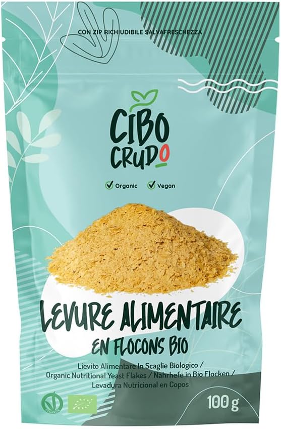 Levure Nutritionnelle BIo en Flocons Bio et Premium - 100g - Levure Sans Gluten Alimentaire Dietetique - Levure Alimentaire Cru - Levure Maltée - Nutritional Yeast Flakes Organic - 100 g (Lot de 1)