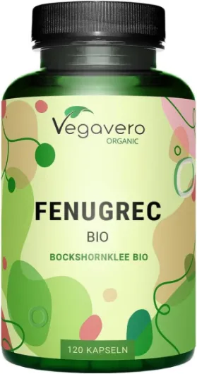 Fenugrec BIO 2900 mg - Extraction en France - 1,5% Saponines - 120 Gélules - Vegan et Sans Additifs - Vegavero®