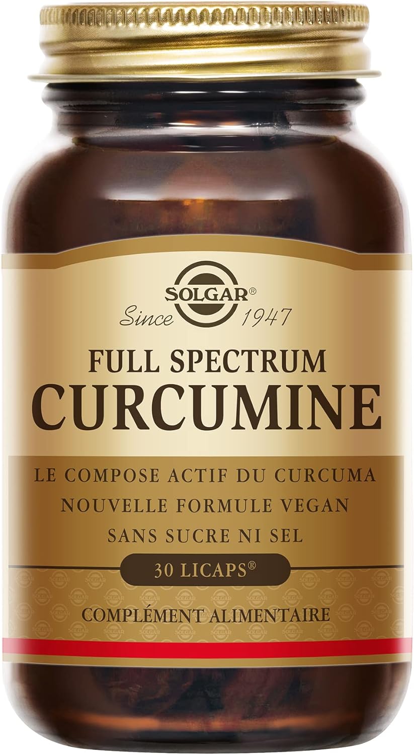 Full Spectrum Curcumine - Antioxydants - Santé des os - Articulations - Complément Alimentaire - Flacon de 30 capsules