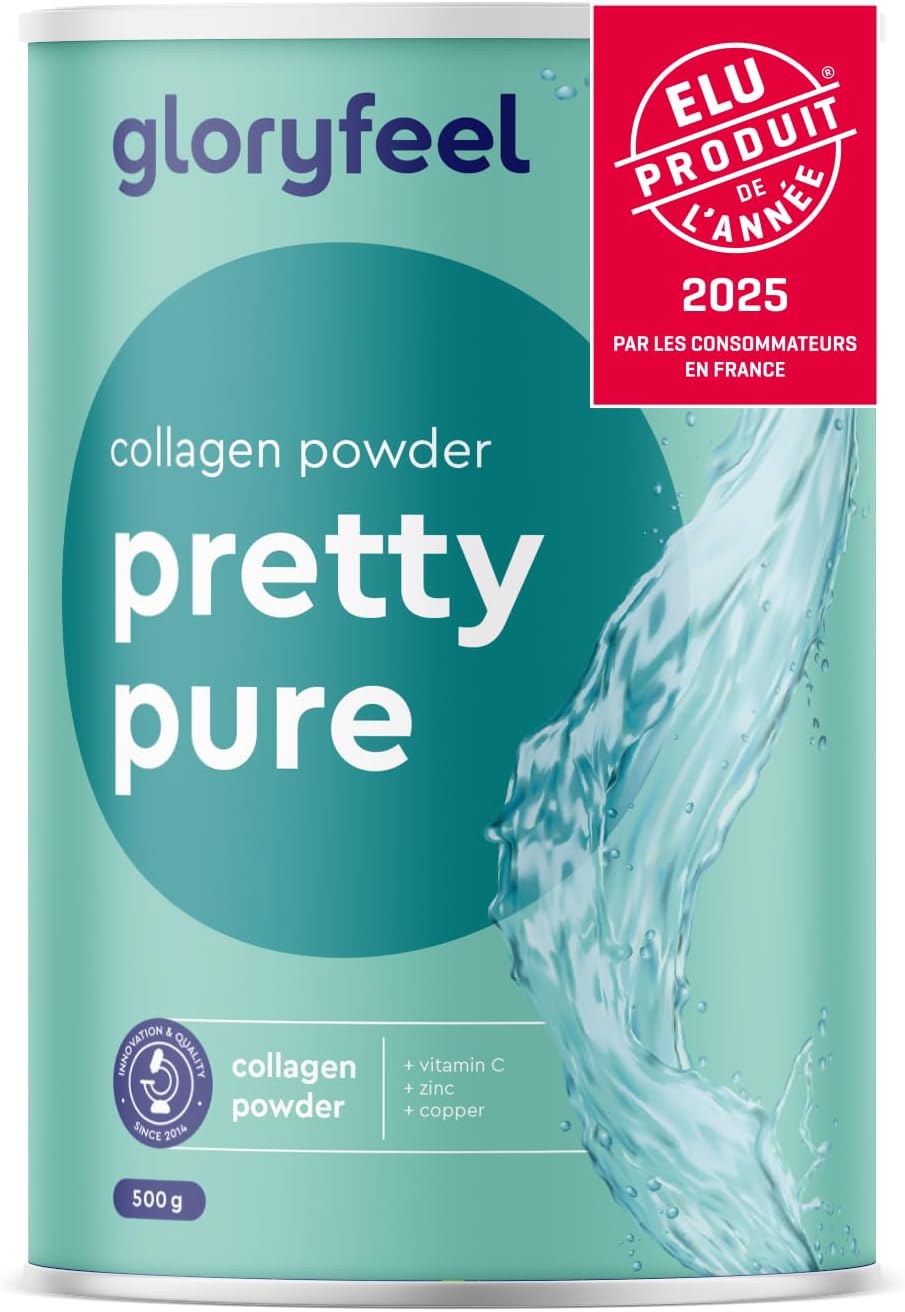 Poudre de Collagène 500g Sans Saveur, Avec Ingrédients Premium Brevetés, 12500mg de Collagène Hydrolysé Type I, Enrichi en Vitamine C, Zinc et Cuivre, Soutient la Peau, les Ongles et les Cheveux*