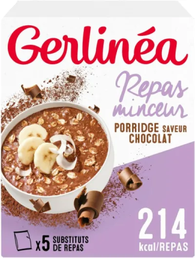 Pörridge Saveur Chocolat - Aux Flocons d'Avoine Complète et Son d'Avoine - Idéal pour un Petit-Déjeuner Complet - Source de Fibres - 5 Portions - 275 g