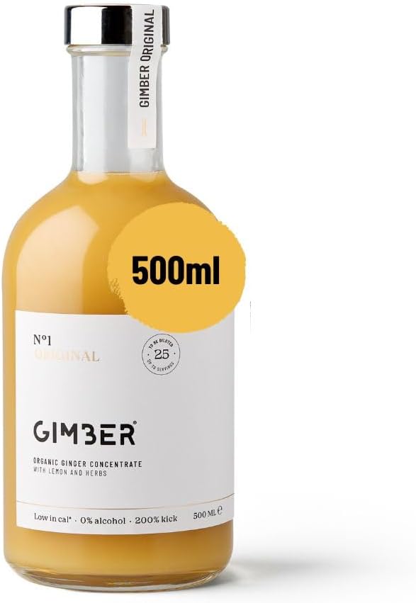 N°1 500 ml Original – Concentré de gingembre biologique à base de gingembre, citron et épices - Sans alcool, 100 % biologique - A boire pur ou en mocktail