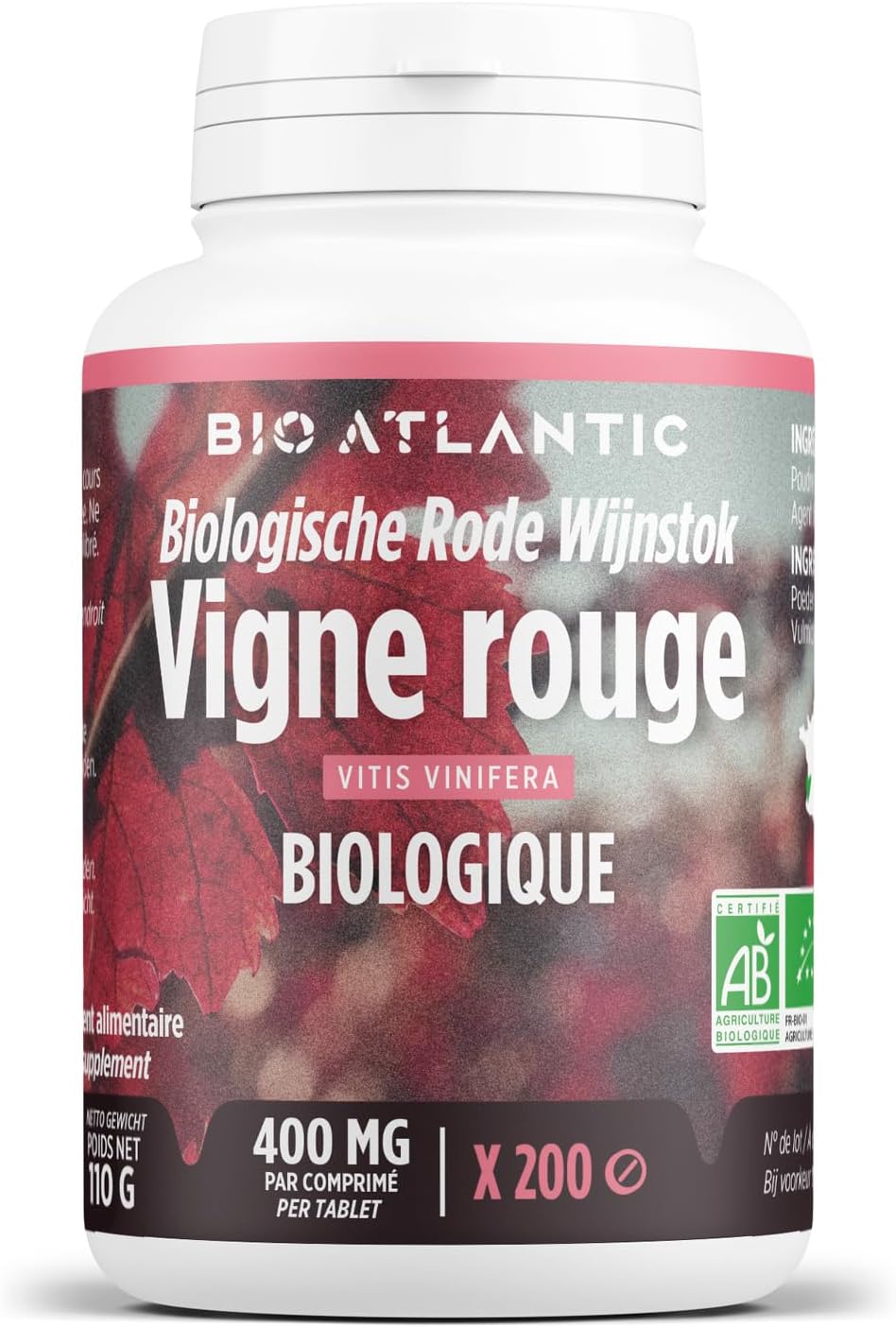 Vigne Rouge Bio - 400mg - 200 comprimés