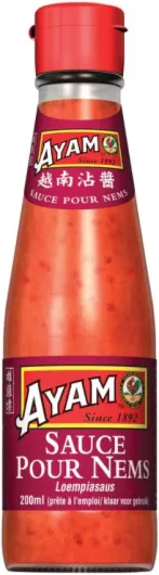 Sauce pour Nems - Sauce à base d'extraits de Poisson - Haute Qualité - Saveurs Authentiques d'Asie - Cuisiner chez Soi - Alimentation Saine - Sans Gluten - Sans Conservateurs - 200ml