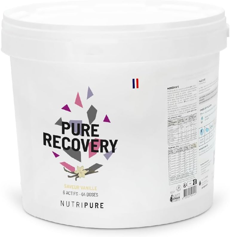 Pure Recovery - Complément Alimentaire Musculation tout-en-1 - Optimise la Récupération - Protéine Whey Isolate, BCAA, Collagène, Zinc, Magnesium - 2 KG - Goût Vanille - Made in France Vanille 2 KG