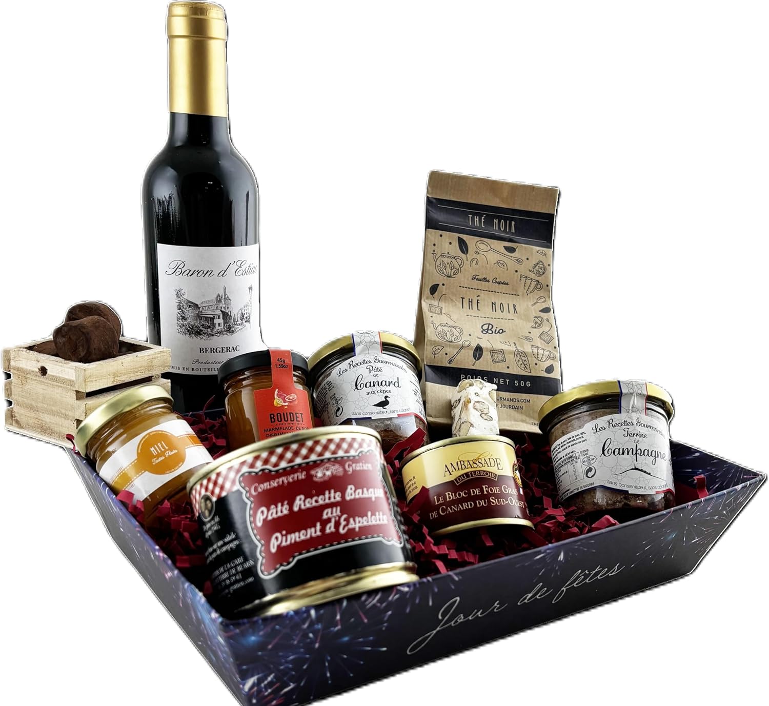 Panier Garni Coffret Gourmand À Offrir Panier gourmand Idéal pour Cadeau Fête des Mères, Fête des Pères, Anniversaire, Noël, Retraite Coffret Joséphine