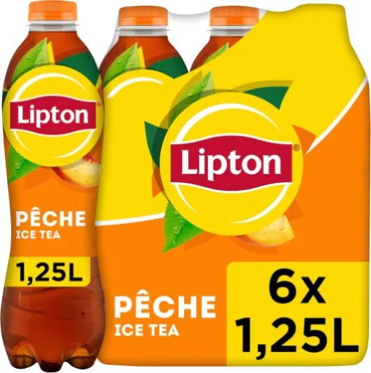 Lipton Thé Glacé Pêche 6x1,25L Pêche 1,25L (Lot de 6)