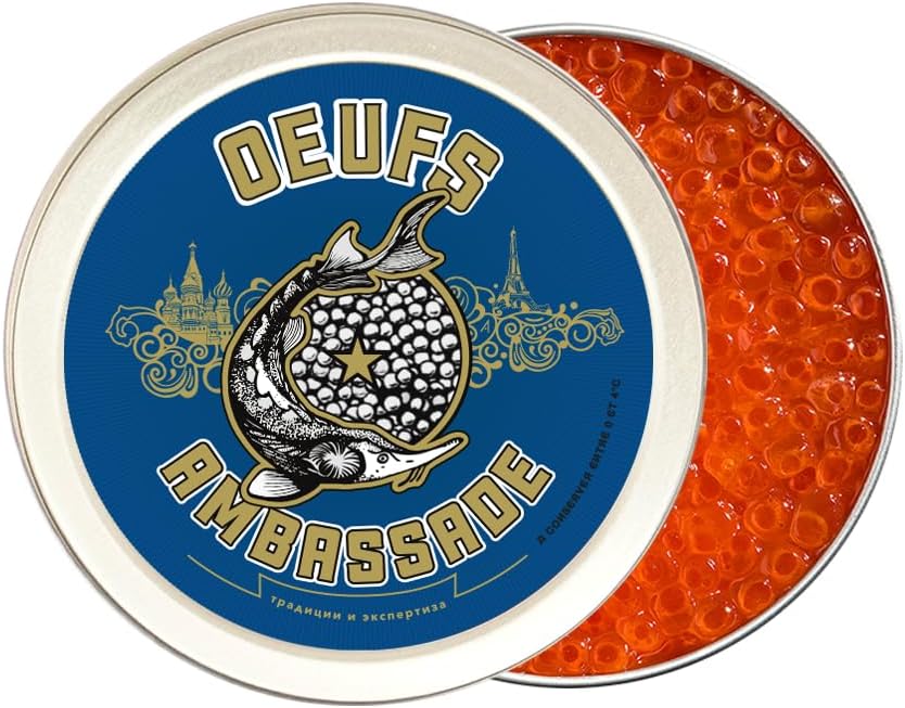 Oeufs de Saumon Kéta Canadien 250g - Livraison réfrigérée - CAVIAR AMBASSADE